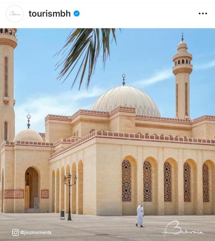 Al Fateh Grand Mosque, reposted by Tourism Bahrain