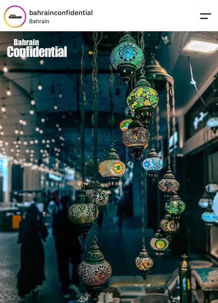 Souq lanterns during Ramadan, featured by Bahrain Confidential